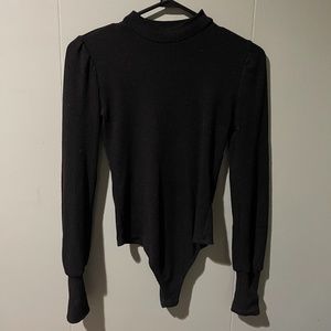 Revamped Black Knit Turtleneck Bodysuit